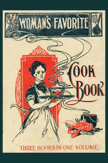 Woman's Favorite Cook Book 12x18 Giclee on canvas