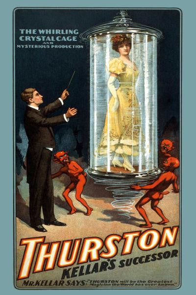 The Whirling Crystal Cage: Thurston Kellar's successor 12x18 Giclee on canvas
