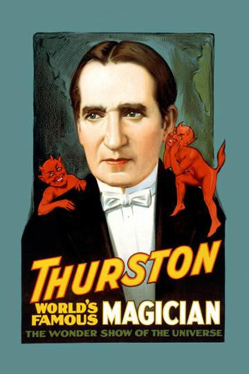 Thurston  world's famous magician the wonder show of the universe 12x18 Giclee on canvas