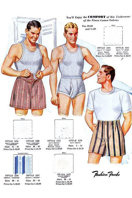 You'll Enjoy the Comfort of this Underwear 12x18 Giclee on canvas