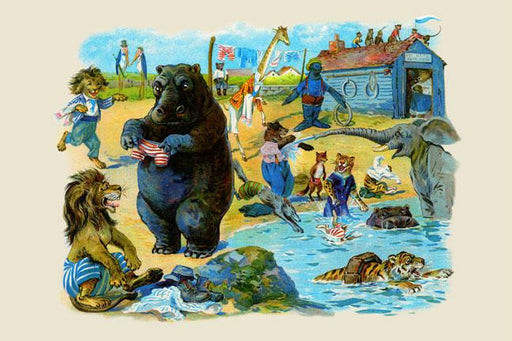 The Hippo's Costume was too Small by Half 12x18 Giclee on canvas