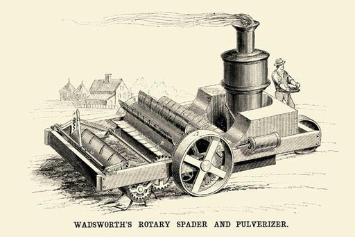 Wadsworth's Rotary Spader and Pulverizer 12x18 Giclee on canvas