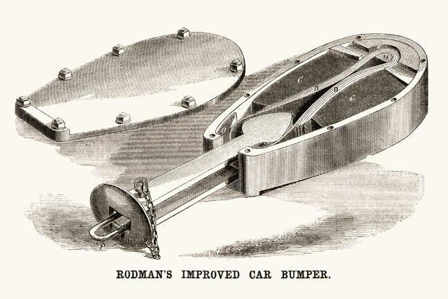 Rodman's Improved Car Bumper 12x18 Giclee on canvas