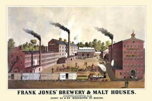 Frank Jones' Brewery & Malt Houses 12x18 Giclee on canvas