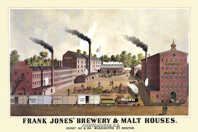 Frank Jones' Brewery & Malt Houses 12x18 Giclee on canvas