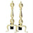 Solid Brass Twist Andirons