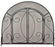 Single Panel Black Wrought Iron Ornate Screen W- Doors