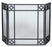 3 Fold Black Wrought Iron Screen With Diamond Design