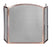 3 Panel Antique Copper Screen With Arched Center Panel