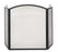 3 Fold Black Wrought Iron Arch Top Medium Screen