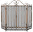 3 Fold Venetian Bronze Screen With Bowed  Bar Scrollwork