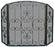 3 Fold Graphhite Screen With Decorative Scrollwork
