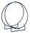 24in. Black Log Hoop - 1-2in. Solid Stock