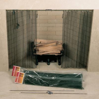 48in. X 18in. Fireplace Spark Screen Rod Kit Not Included