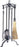 5 Pc Pewter W.I. Fireset With Crook Handle