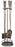 5 Pc Venetian Bronze Fireset W- Ball Handles