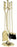 5 Pc. Polished Brass  Fireset (F-2191)