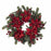 24 Inch Poinsettia and Berry Wreath