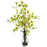 Green Dendrobium w-Vase Silk Flower Arrangement