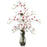 White Dendrobium w-Vase Silk Flower Arrangement