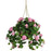 Pink Geranium Hanging Basket Silk Plant