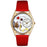 Whimsical Womens Bridge Red Leather Watch