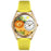 Whimsical Womens Lion Yellow Leather Watch