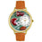 Whimsical Unisex Football Tan Leather Watch