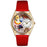 Whimsical Womens Clogging Red Leather Watch