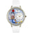 Whimsical Unisex Nurse White Leather Watch