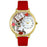 Whimsical Unisex Love Story Red Leather Watch