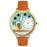 Whimsical Unisex Gymnastics Tan Leather Watch
