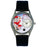 Whimsical Womens Hockey Black Leather Watch