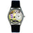 Whimsical Womens Soccer Black Leather Watch