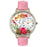 Whimsical Unisex Unicorn Pink Leather Watch
