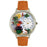 Whimsical Unisex Gardening Tan Leather Watch
