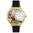 Whimsical Unisex Taco Lover Black Leather Watch