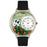 Whimsical Unisex Cow Black Skin Leather Watch