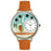 Whimsical Unisex Gymnastics Tan Leather Watch