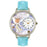 Whimsical Unisex Angel Baby Blue Leather Watch