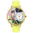 Whimsical Unisex Siamese Cat Yellow Leather Watch