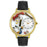 Whimsical Unisex Doctor Black Padded Leather Watch