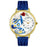 Whimsical Unisex Tea Lover Royal Blue Leather Watch