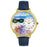 Whimsical Unisex Flip-flops Navy Blue Leather Watch