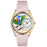 Whimsical Womens Bird Watching Yellow Leather Watch