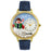 Whimsical Unisex Christmas Snowman Red Leather Watch