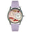 Whimsical Womens Volleyball Lavender Leather Watch