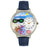 Whimsical Unisex Flip-flops Navy Blue Leather Watch