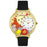 Whimsical Unisex Irish Setter Black Skin Leather Watch