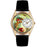Whimsical Womens Horse Competition Black Leather Watch